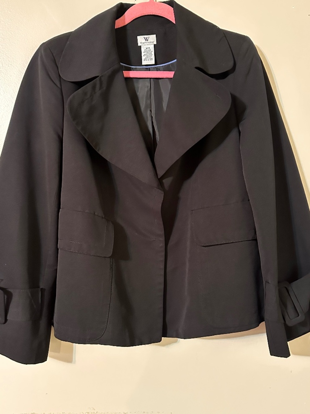 Black Draped Open Front Jacket – Chic & Timeless